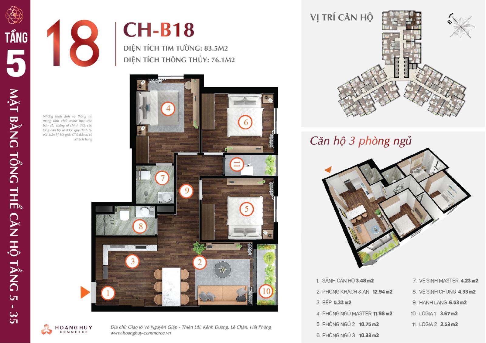 thiết kế ch 18 hoàng huy commerce