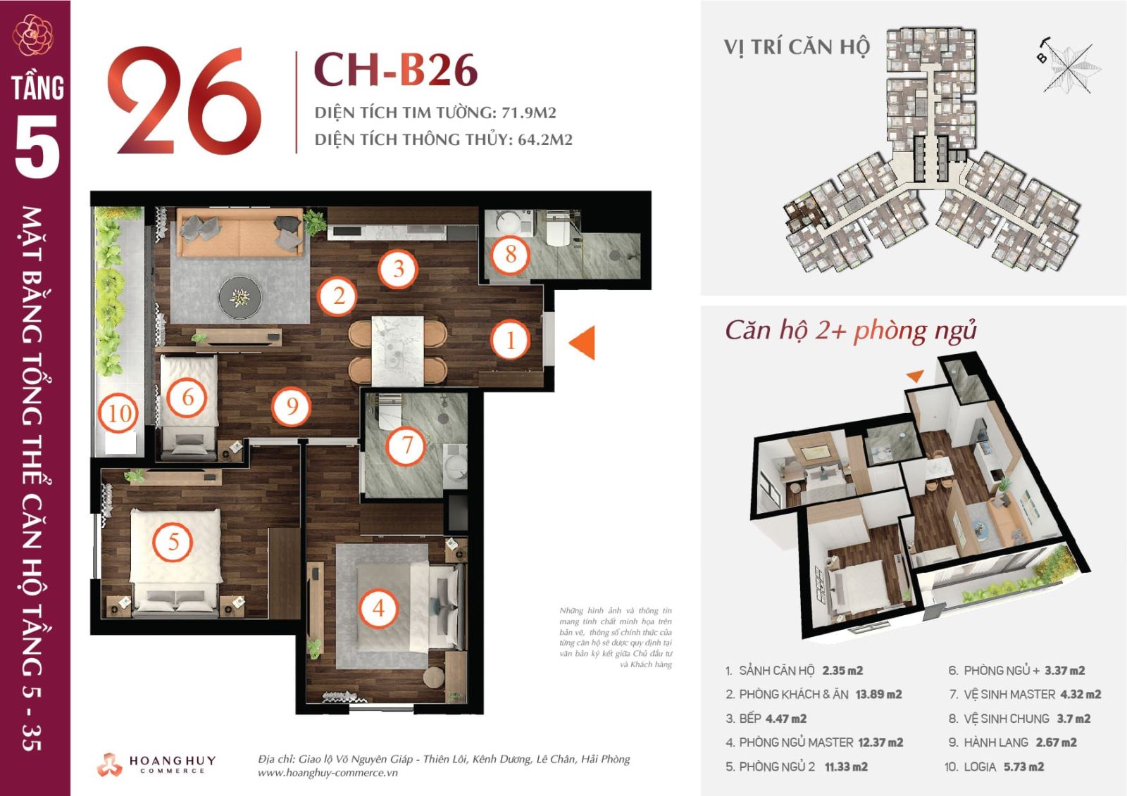 thiết kế ch 26 hoàng huy commerce