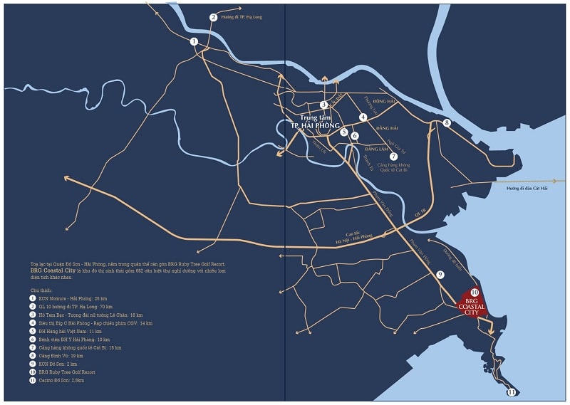 Vị trí brg coastal city