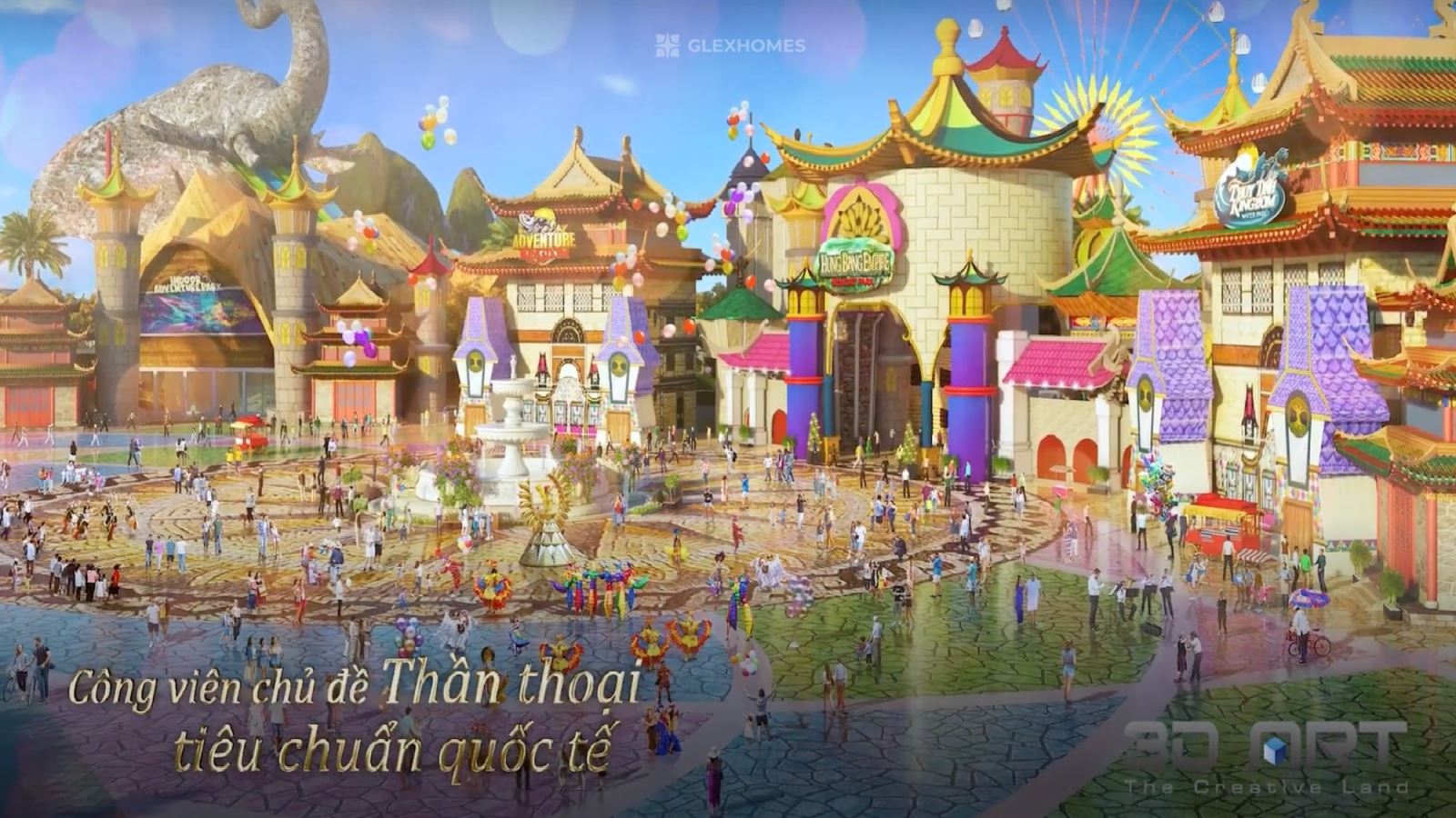 Công viên chủ đề thần thoại tiêu chuẩn quốc tế tại dự án Đồi Rồng