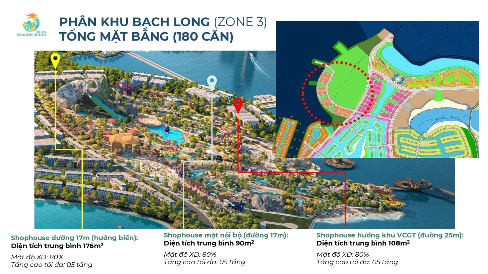 Mặt bằng phân khu Bạch Long zone 3
