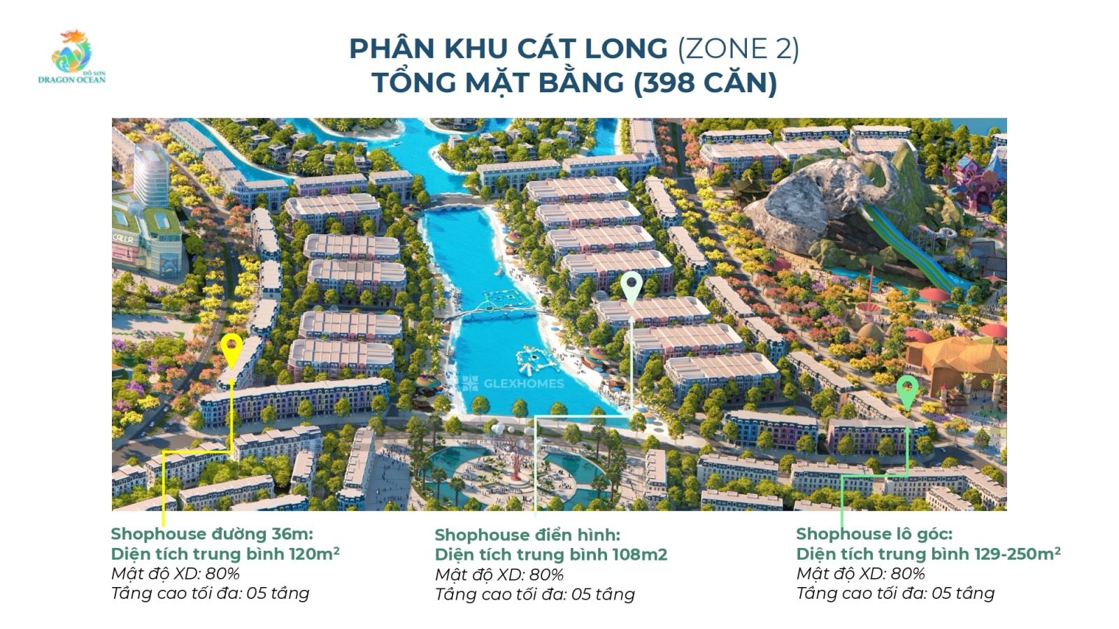 Mặt bằng phân khu Cát Long zone 2