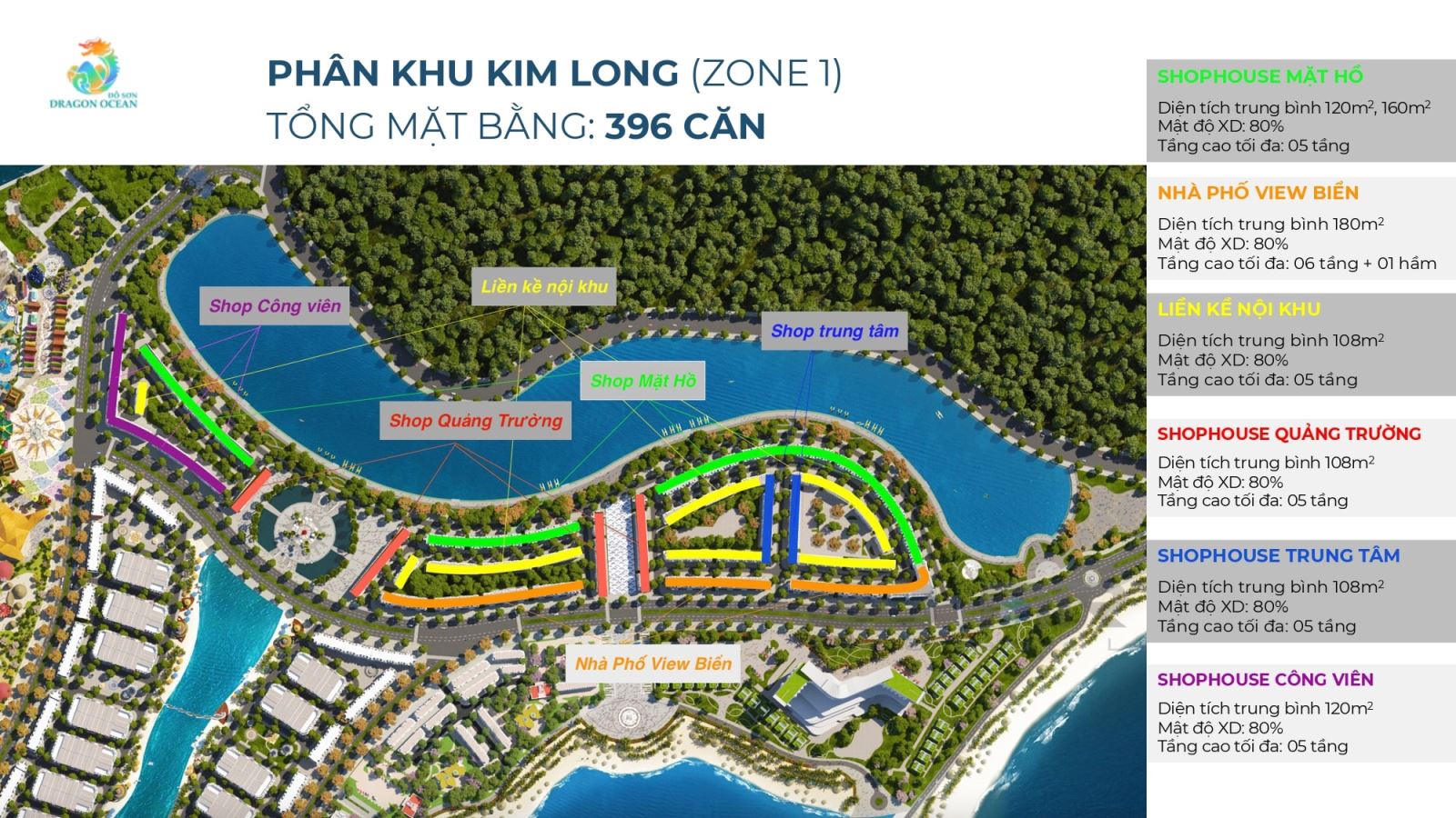 Mặt bằng phân khu Kim Long zone 1