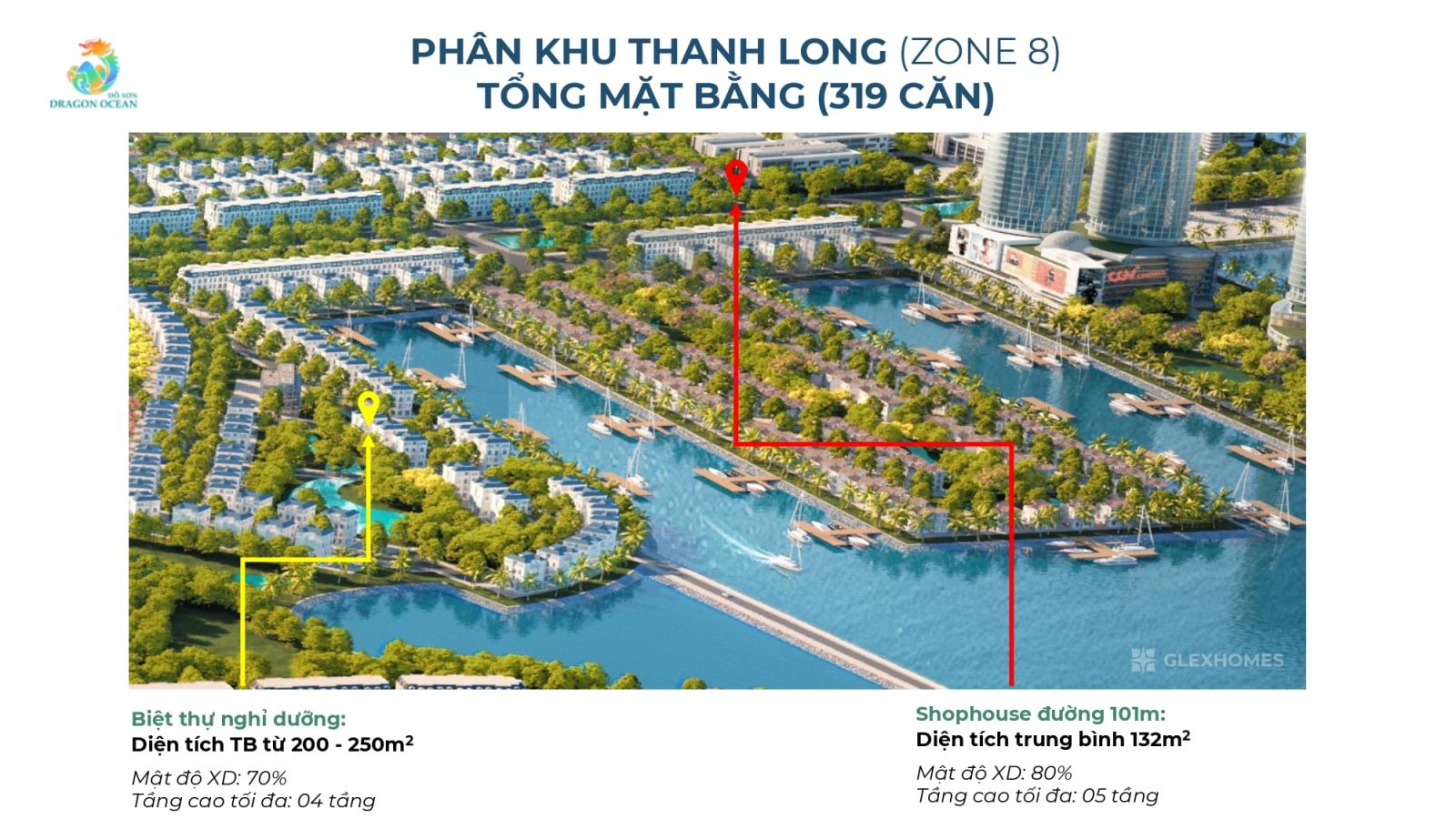 Mặt bằng phân khu Thanh Long zone 8