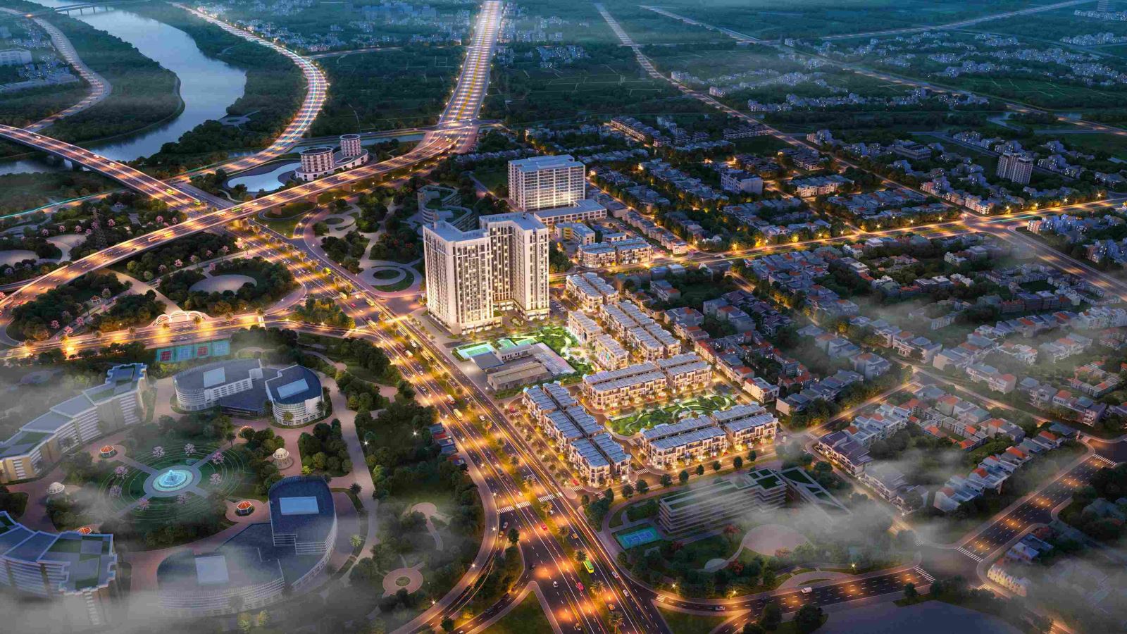 Phối cảnh dự án Golden Point Hải Phòng về đêm