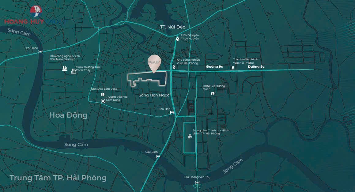 Vị trí dự án Hoàng Huy Green River