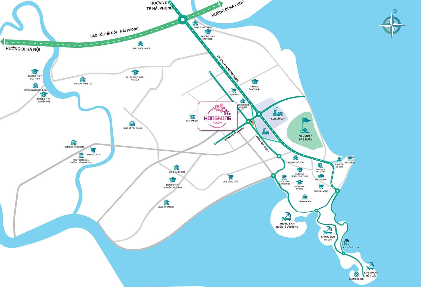 Vị trí dự án Hong Kong Town
