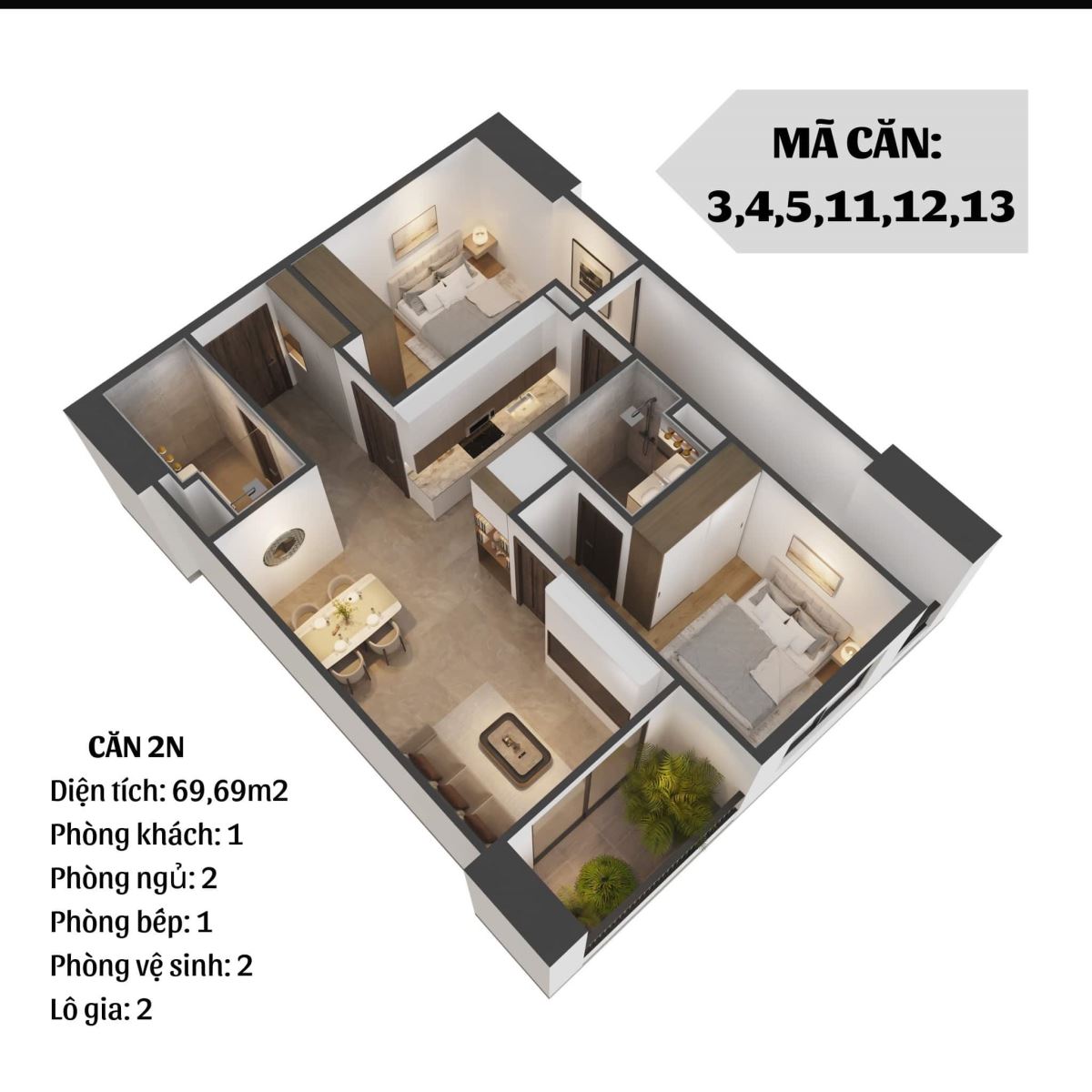 Thiết kế CH 03 - CH 04 - CH 05 - CH 11 - CH 12 - CH 12A MoonBay Residence