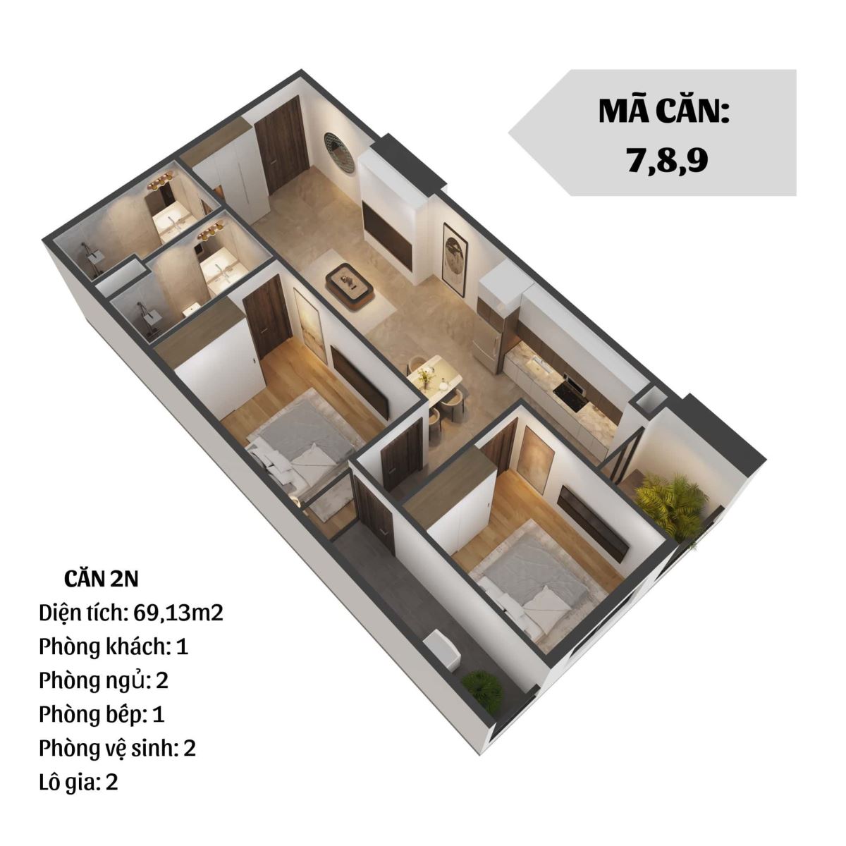 Thiết kế CH 07 - CH 08 - CH 09 MoonBay Residence