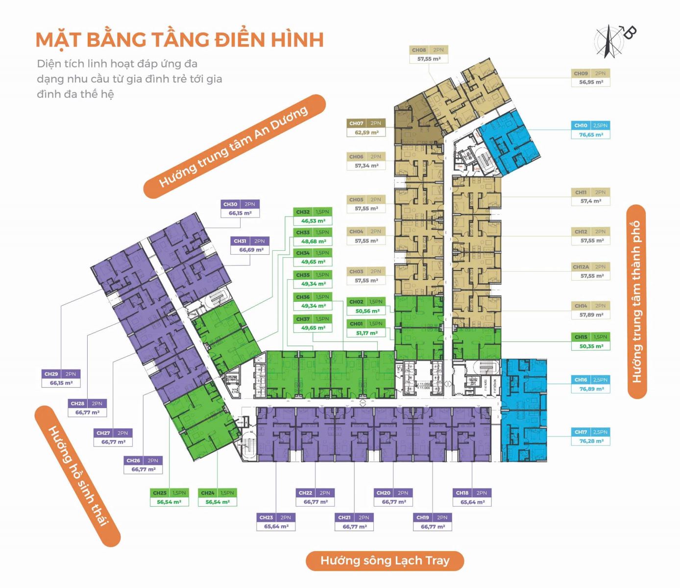 Mặt bằng PG Aura An Đồng 1
