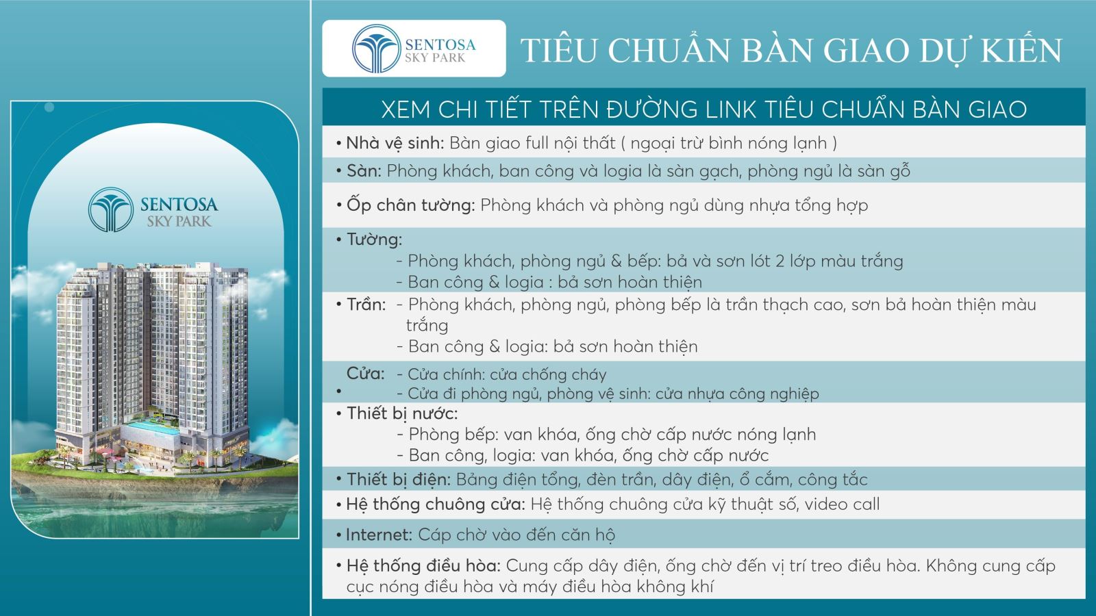 Tiêu chuẩn bàn giao Sentosa Sky Park 03/03/2023