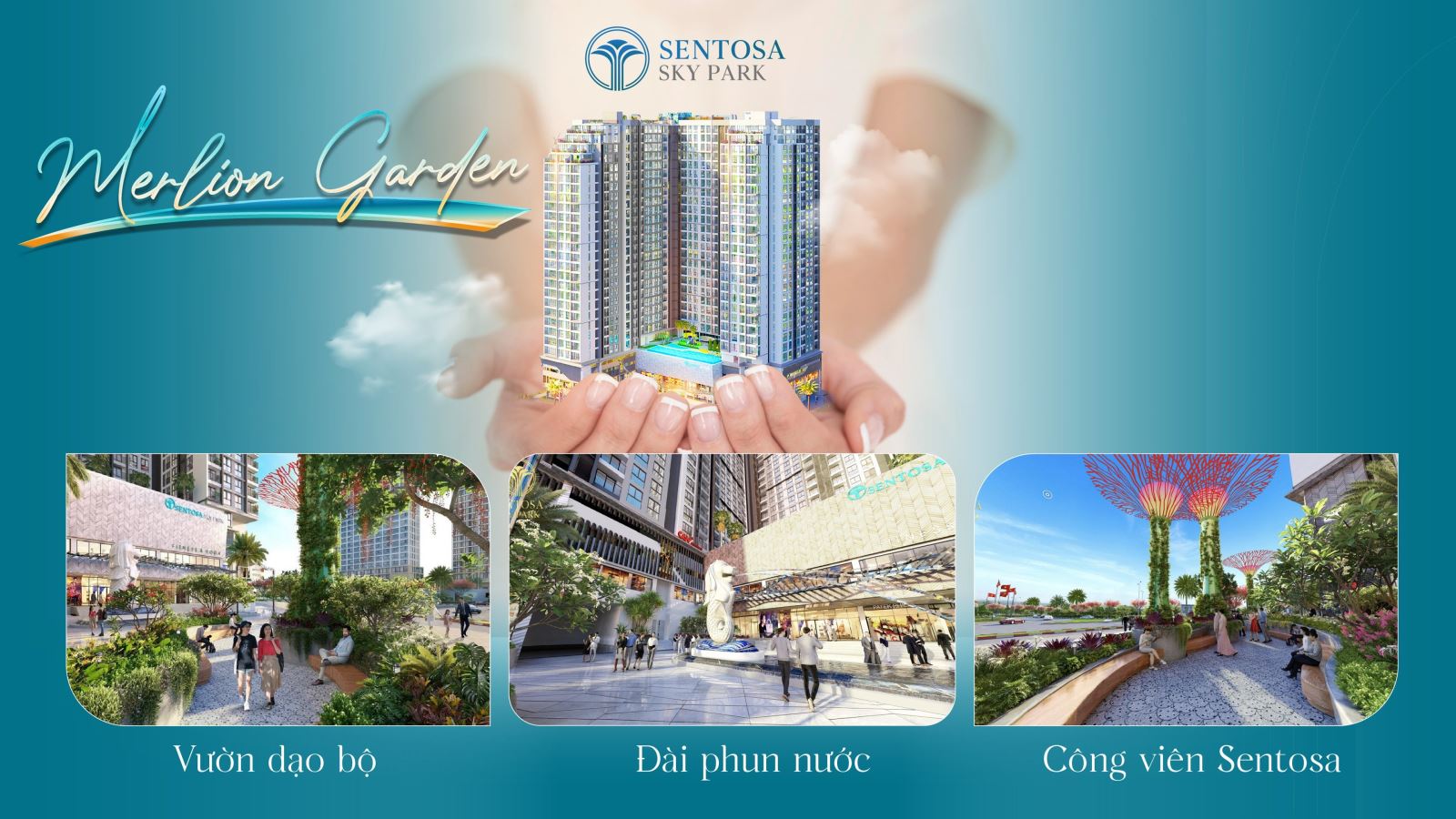 Vườn trệt - Merlion Garden Sentosa Sky Park