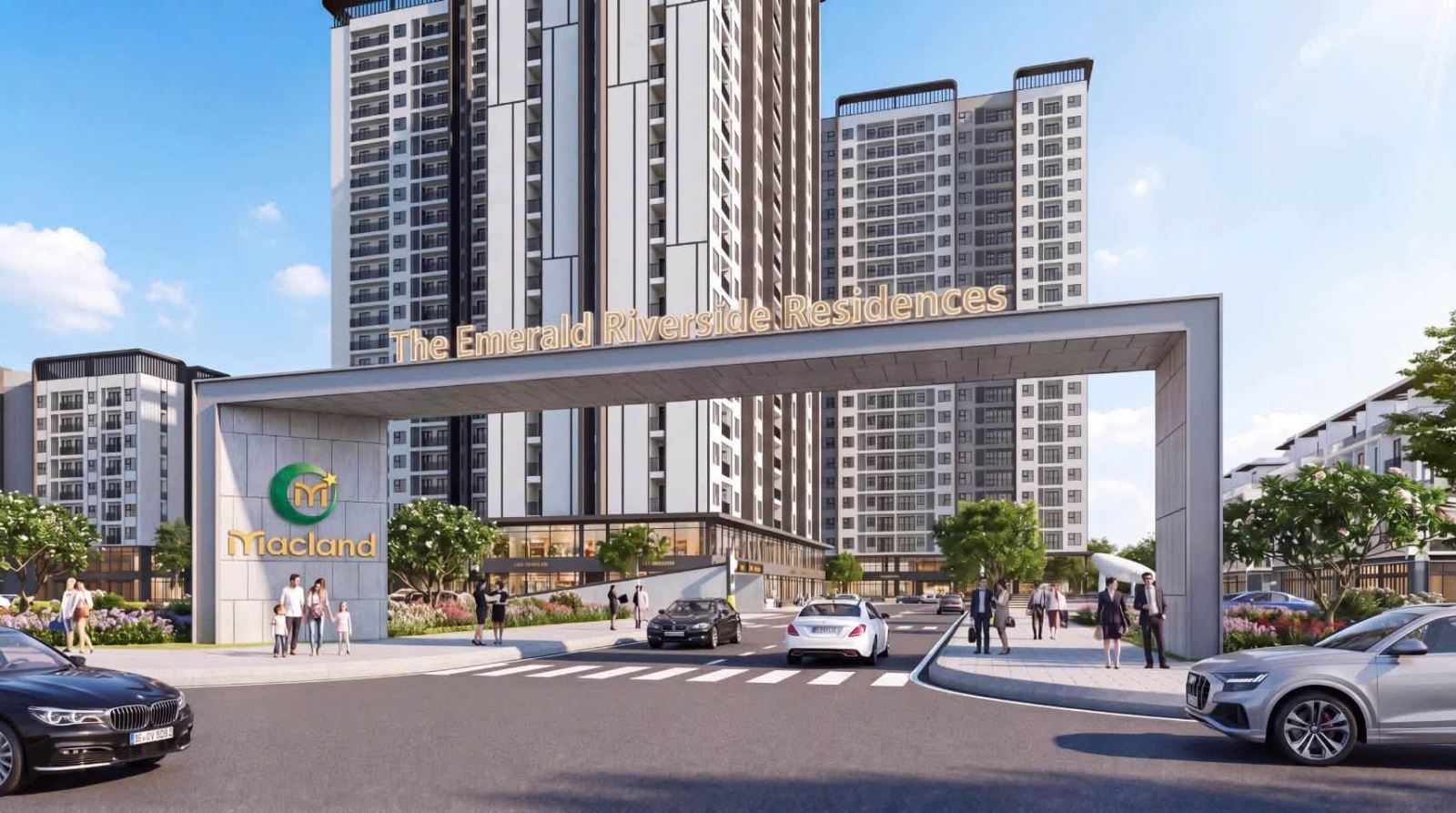Nhà ở xã hội Vạn Mỹ - cổng chào